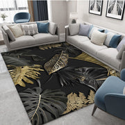 Dschungel Teppich Schwarz Und Gold - Dschungel-Deko.de