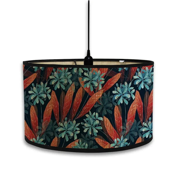 Lampen Schirm mit Blätter Muster Dschungel-Deko.de