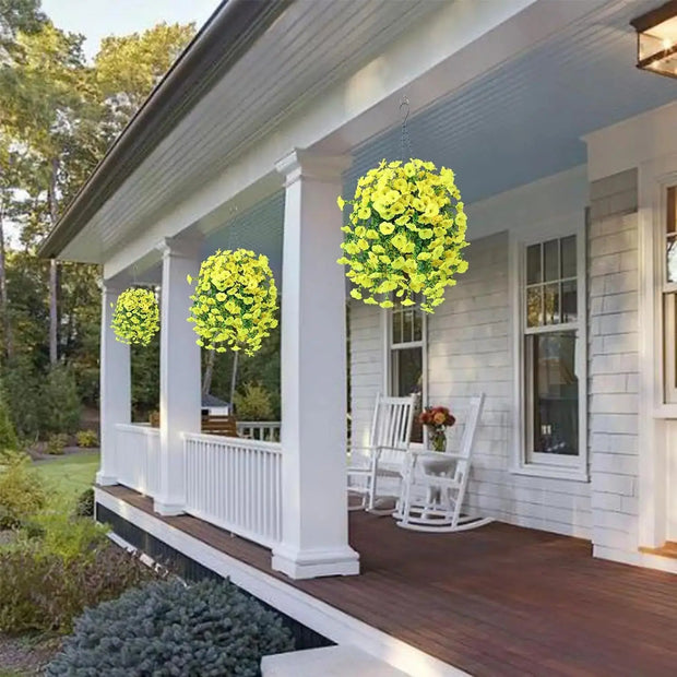 Gelbe hängende Kunstblume - Dschungel-Deko.de