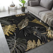 Dschungel Teppich Schwarz Und Gold - Dschungel-Deko.de