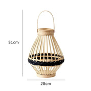 Schwarze Bambuslampe Dschungel-Deko.de