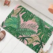 Tropischer Teppich Rosa Und Grün Jungle Motiv - Dschungel-Deko.de