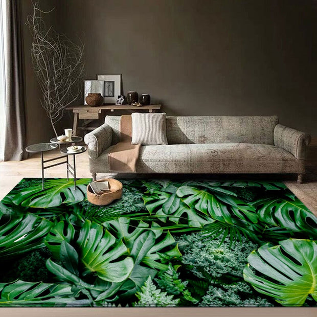 Teppich Dschungel Monstera Motiv - Dschungel-Deko.de