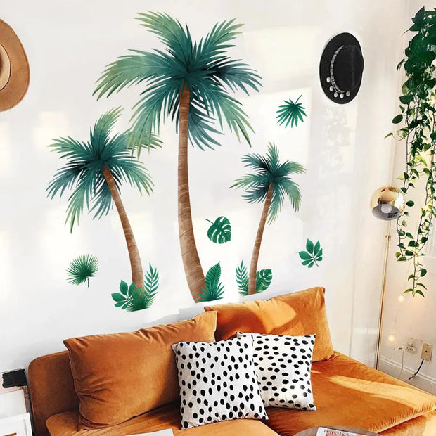 Palmenaufkleber Wohnzimmer Dschungel-Deko.de