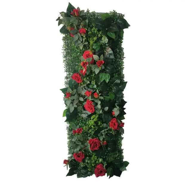 Rote Künstliche Blumenwand Dschungel-Deko.de