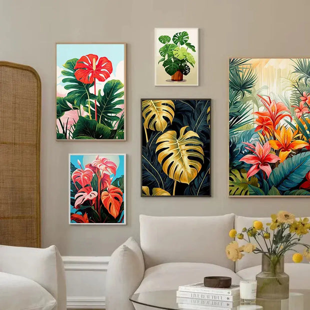 Bunter Dschungel-Poster Dschungel-Deko.de