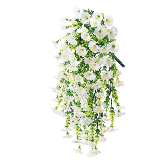 Weiße hängende Kunstblume - Dschungel-Deko.de