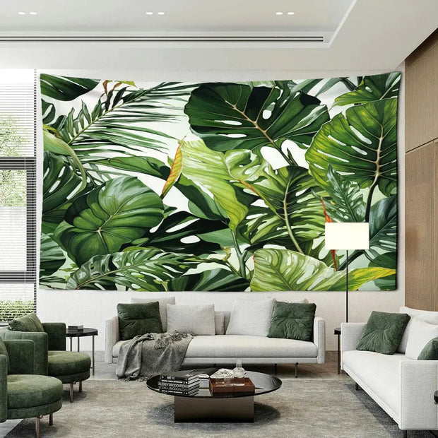 Exotisches Blätter-Wandbehang Dschungel-Deko.de