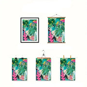 Bunter tropischer Blätter-Print - Dschungel-Deko.de