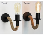 Wandleuchte aus Seil Dschungel-Deko.de