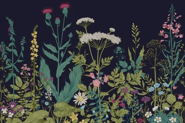 Dschungel-Poster mit kleinen Blumen Dschungel-Deko.de