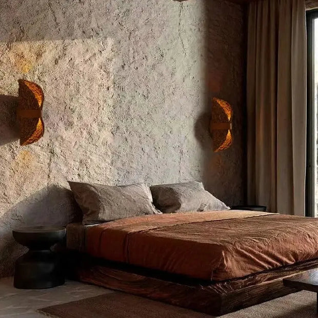 Wandlampe aus Weidengeflecht Dschungel-Deko.de