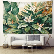 Vintage-Blätter Wandteppich Dschungel-Deko.de