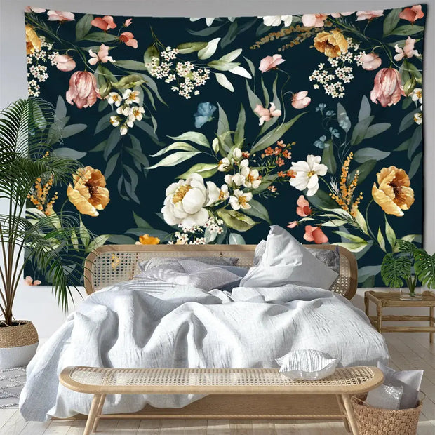 Vintage-Blumentapete Dschungel-Deko.de