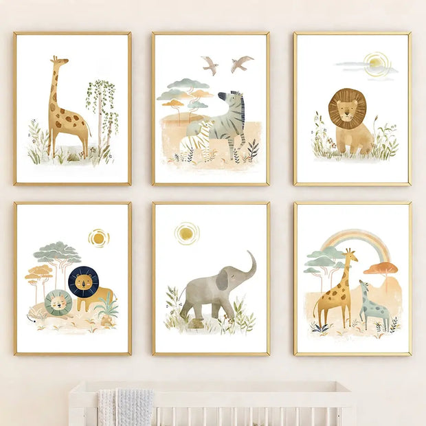 Safari-Tierposter für Kinderzimmer Dschungel-Deko.de
