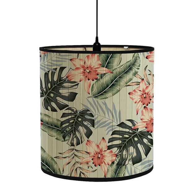 Exotisches Blätter Lampenschirm Dschungel-Deko.de