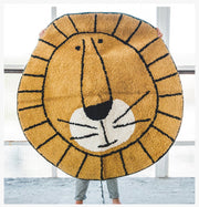 Runder Teppich Löwe Motiv für Dschungel Flair - Dschungel-Deko.de