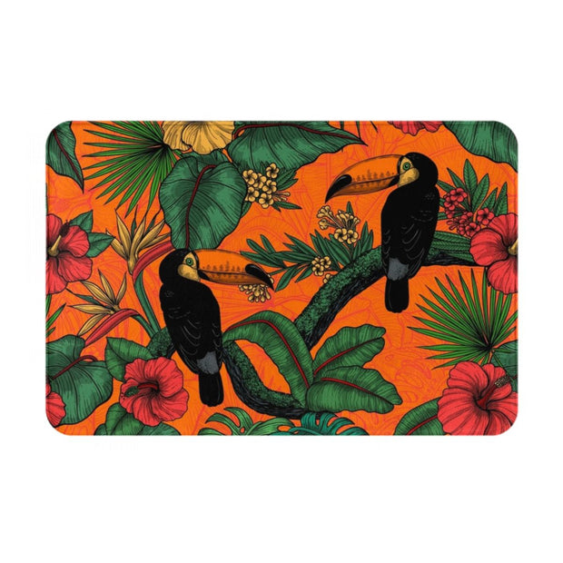 Dschungel Teppich Orange Exotic Style - Dschungel-Deko.de