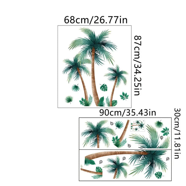 Palmenaufkleber Wohnzimmer Dschungel-Deko.de