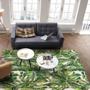 Dschungel Teppich Mit Tropischen Pflanzenmotiv - Dschungel-Deko.de