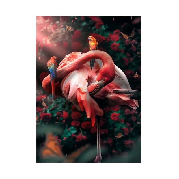 Flamingo Wandbild Dschungel Dschungel-Deko.de