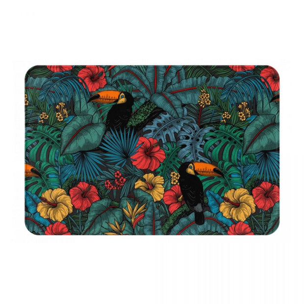 Dschungel Teppich Tukan Motiv Exotisch - Dschungel-Deko.de