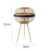 Schwarze Bambuslampe Dschungel-Deko.de