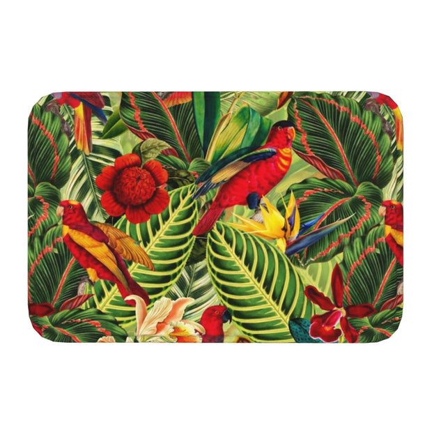 Dschungel Teppich Mit Papageien Motiv - Dschungel-Deko.de