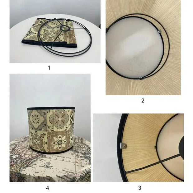 Lampen Schirm mit Blätter Muster Dschungel-Deko.de