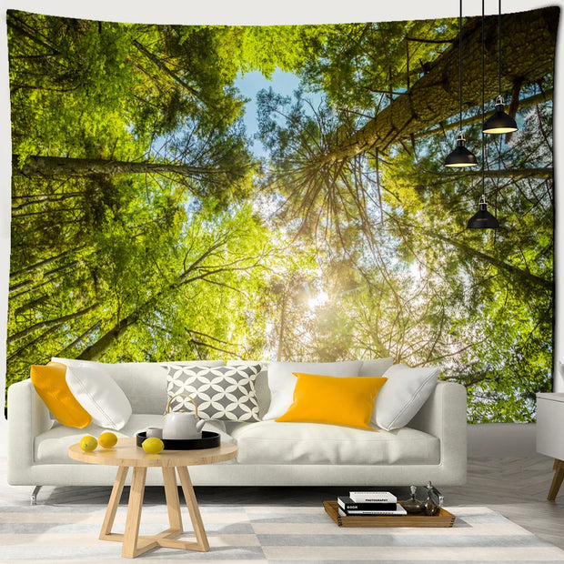 Wandbehang Dschungel Landschaft Für Ruhige Atmosphäre - Dschungel-Deko.de