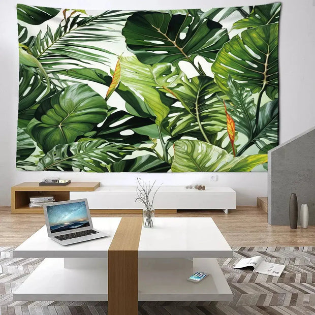 Exotisches Blätter-Wandbehang Dschungel-Deko.de