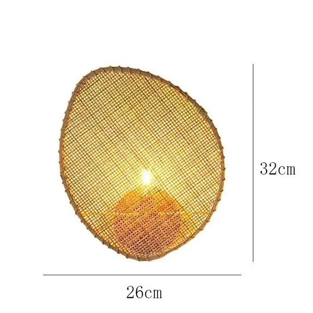 Rattan Wandlampe Naturfaser Dschungel-Deko.de