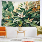 Vintage-Blätter Wandteppich Dschungel-Deko.de