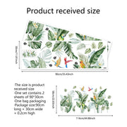 Tropische Blätter und Papagei Aufkleber Dschungel-Deko.de