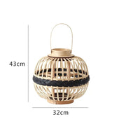 Schwarze Bambuslampe Dschungel-Deko.de