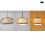 Ovale Bambus-Hängelampe Dschungel-Deko.de