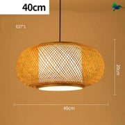 Ovale Bambus-Hängelampe Dschungel-Deko.de