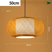 Ovale Bambus-Hängelampe Dschungel-Deko.de