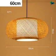 Ovale Bambus-Hängelampe Dschungel-Deko.de