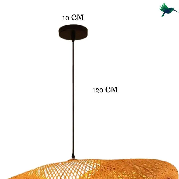 Ovale Bambus-Hängelampe Dschungel-Deko.de
