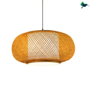 Ovale Bambus-Hängelampe Dschungel-Deko.de