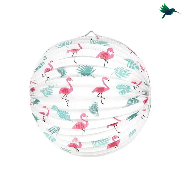 Papierlampe Flamingo-Design Dschungel-Deko.de