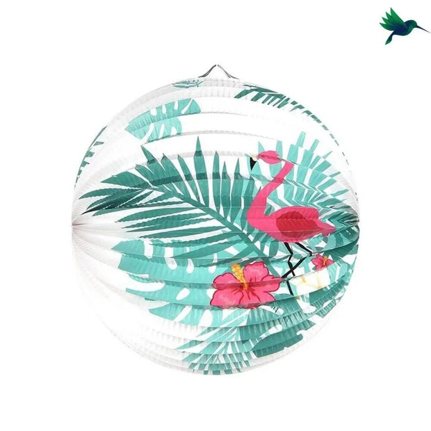 Papierlampe Flamingo-Design Dschungel-Deko.de