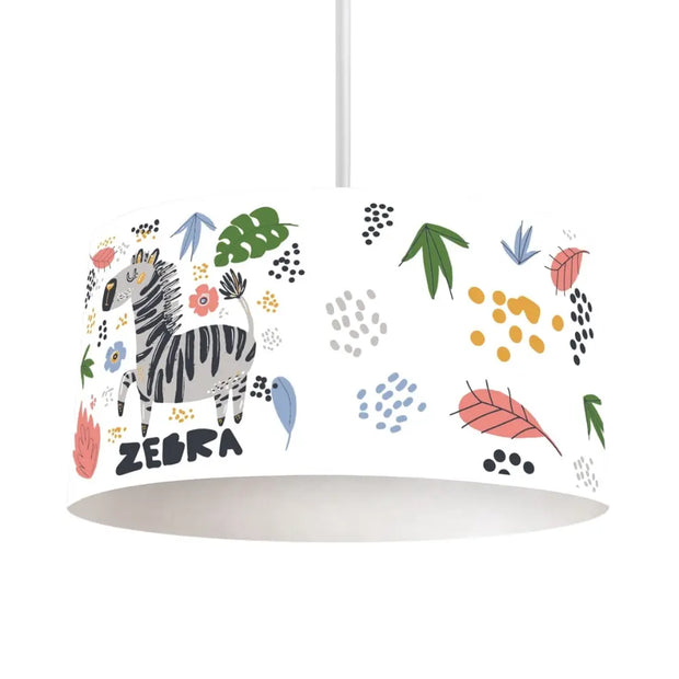 Dschungel-Zebra-Deckenleuchte Mädchen Dschungel-Deko.de