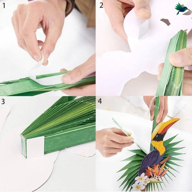 Tropischer Papagei Papierlampe Dschungel-Deko.de