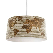 Weltkarte Hängeleuchte Dschungel-Deko.de