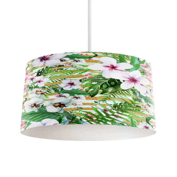 Hängelampe Tropische Blumenmuster Dschungel-Deko.de