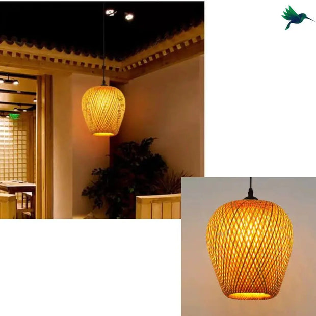 Offene Bambus Pendelleuchte Dschungel-Deko.de