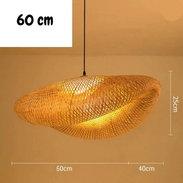 Geflochtene Bambus-Hängelampe Dschungel-Deko.de