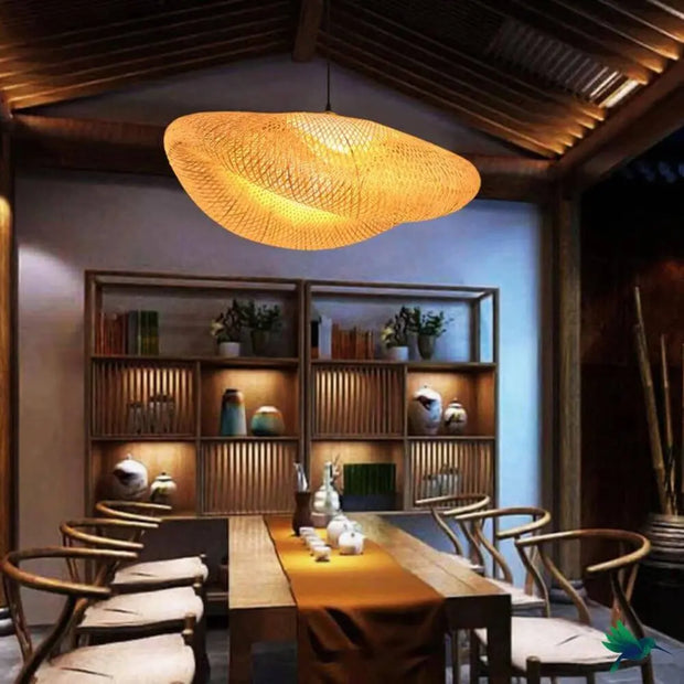 Geflochtene Bambus-Hängelampe Dschungel-Deko.de